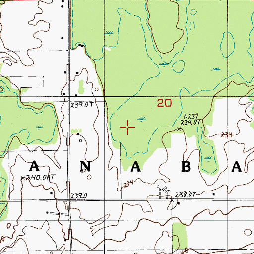 Topographic Map of Township of Escanaba, MI