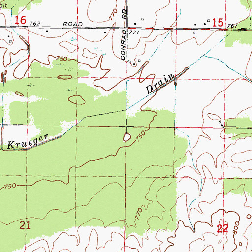 Topographic Map of Township of Fremont, MI