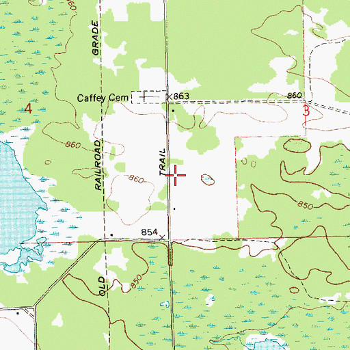 Topographic Map of Township of Hendricks, MI