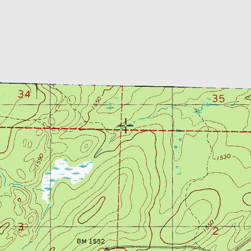 Topographic Map of Township of Iron River, MI