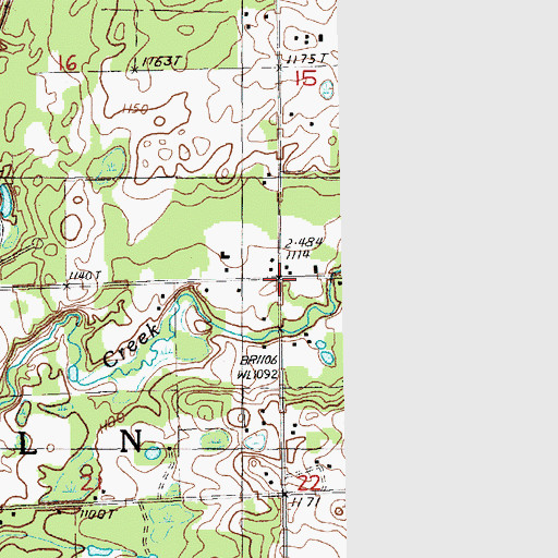 Topographic Map of Township of Lincoln, MI