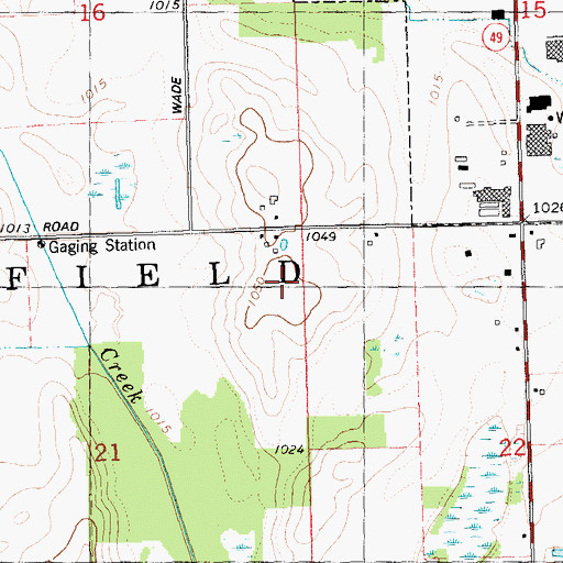 Topographic Map of Township of Litchfield, MI