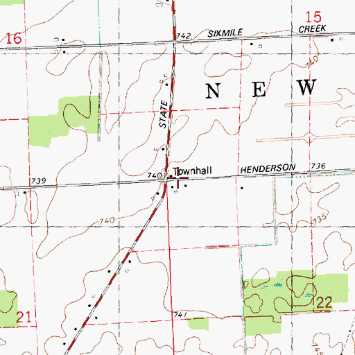 Topographic Map of Township of New Haven, MI