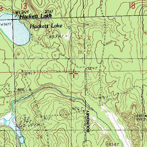 Topographic Map of Township of Nunda, MI