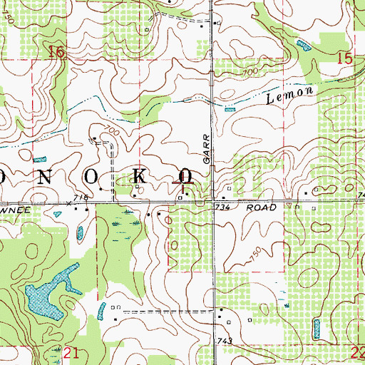 Topographic Map of Charter Township of Oronoko, MI
