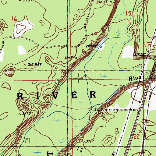 Topographic Map of Township of Rapid River, MI