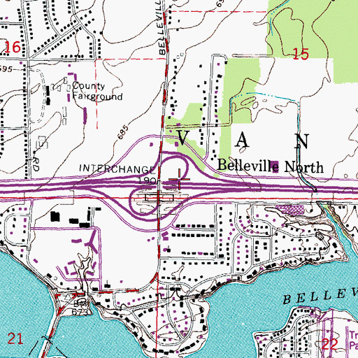 Topographic Map of Charter Township of Van Buren, MI