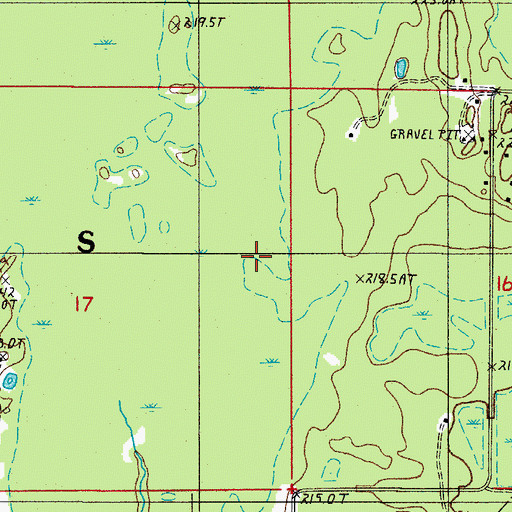 Topographic Map of Township of Wells, MI