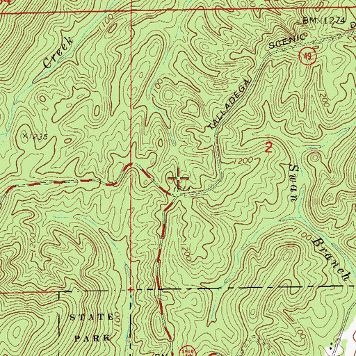Topographic Map of Emory Gap, AL