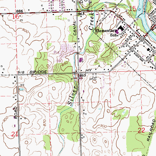 Topographic Map of Charter Township of Windsor, MI