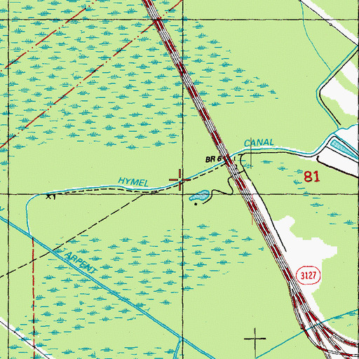 Topographic Map of Hymel Canal, LA