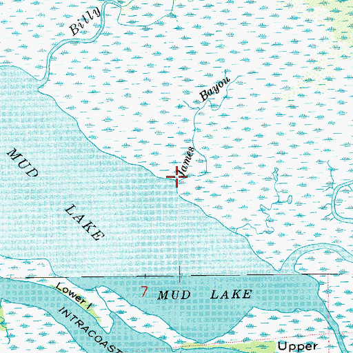 Topographic Map of James Bayou, LA