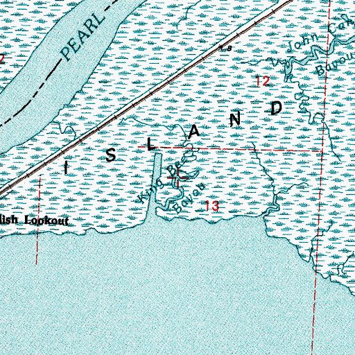Topographic Map of King Bee Bayou, LA