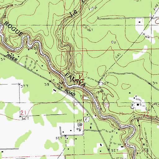 Topographic Map of La Tice Branch, LA