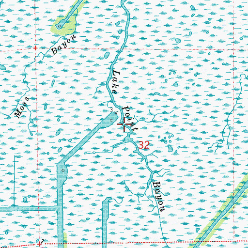Topographic Map of Lake Point Bayou, LA
