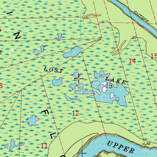 Topographic Map of Lost Lake, LA