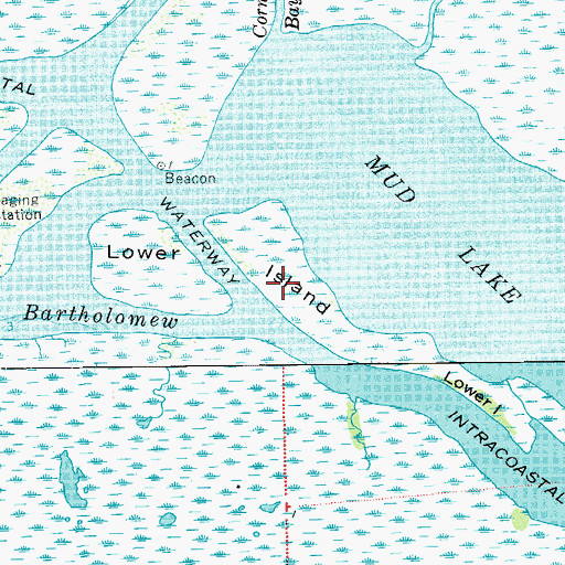 Topographic Map of Lower Island, LA
