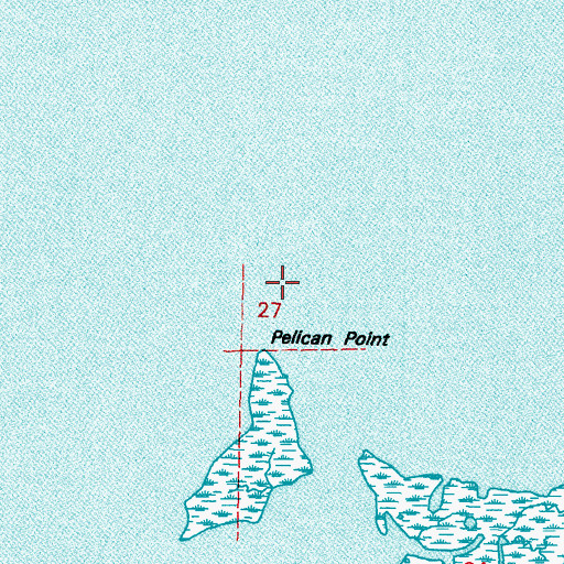 Topographic Map of Pelican Point, LA