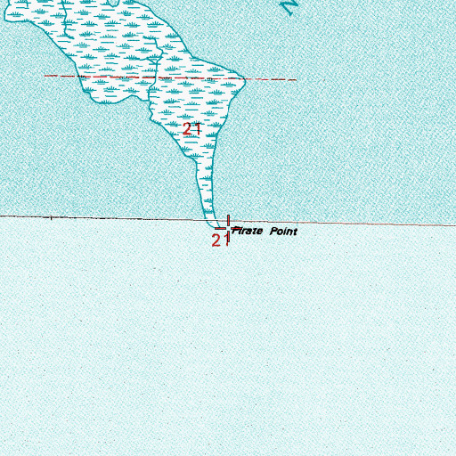 Topographic Map of Pirate Point, LA