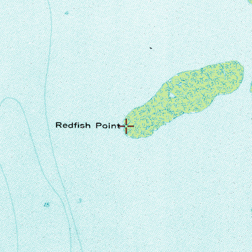 Topographic Map of Redfish Point, LA