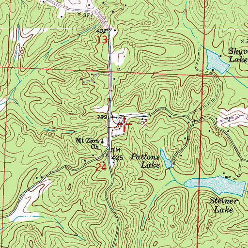 Topographic Map of Mount Zion Cemetery, AL