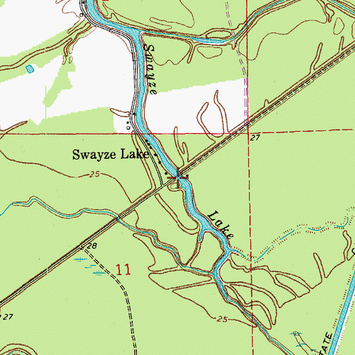 Topographic Map of Swayze Lake, LA