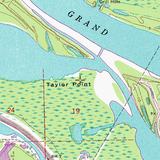Topographic Map of Taylor Point, LA
