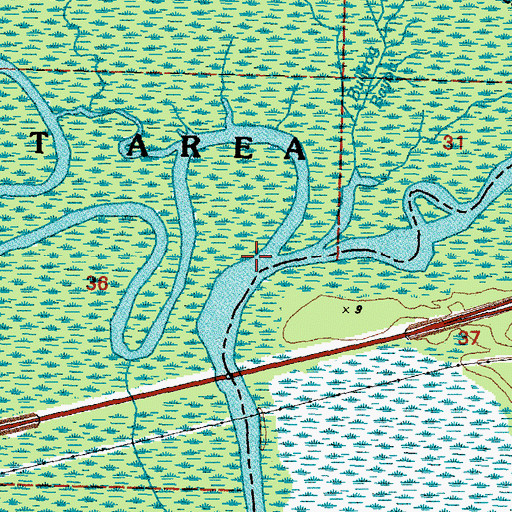 Topographic Map of Wastehouse Bayou, LA