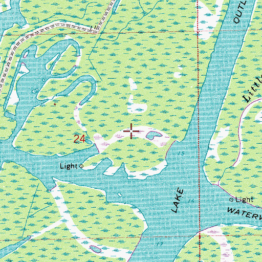 Topographic Map of Wax North Channel, LA