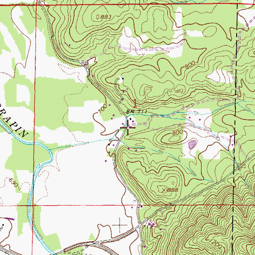 Topographic Map of Dailey (historical), AL