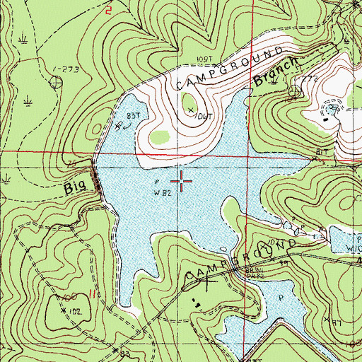 Topographic Map of Goodyears Pond, LA