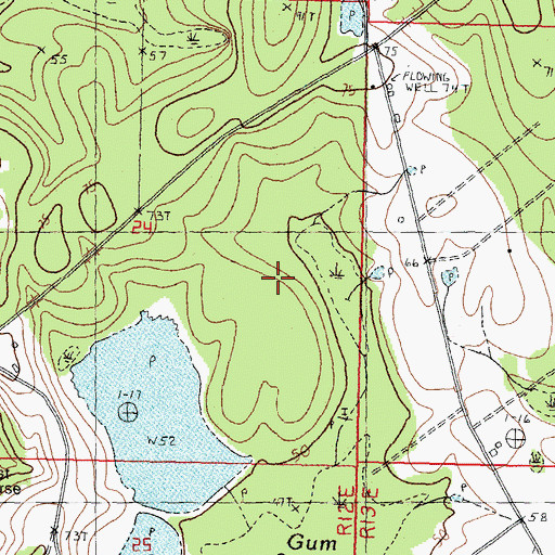 Topographic Map of Hillcrest Pond, LA