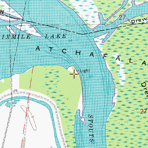 Topographic Map of Stouts Point, LA