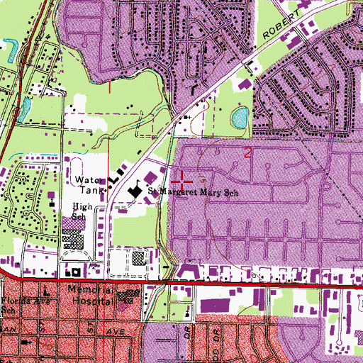Topographic Map of Bonne Ecole Elementary School, LA