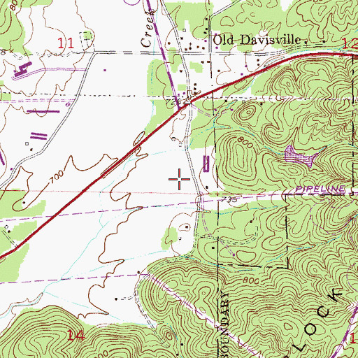 Topographic Map of Tally Spring, AL
