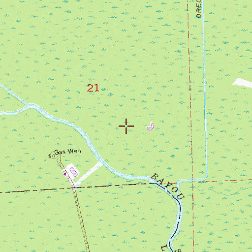 Topographic Map of Citamon Bayou Gas Field, LA