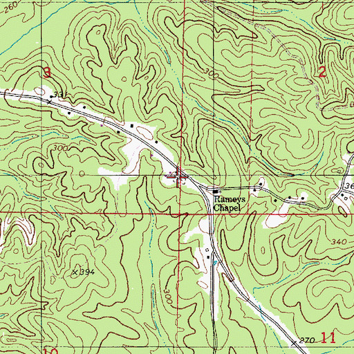 Topographic Map of Ramey Chapel Cemetery, AL