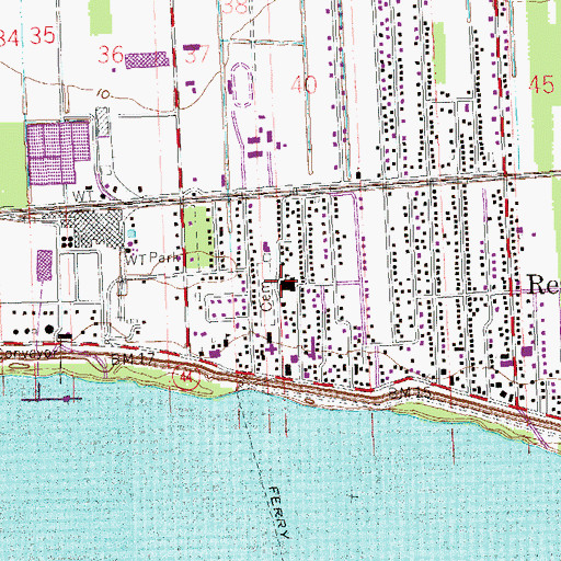 Topographic Map of Reserve Elementary School, LA
