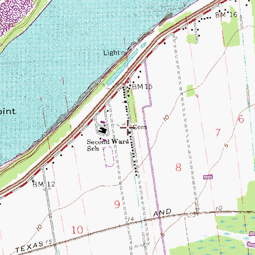 Topographic Map of Saint Peters Church, LA