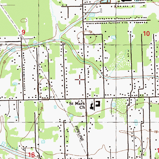 Topographic Map of Central Elementary School, LA