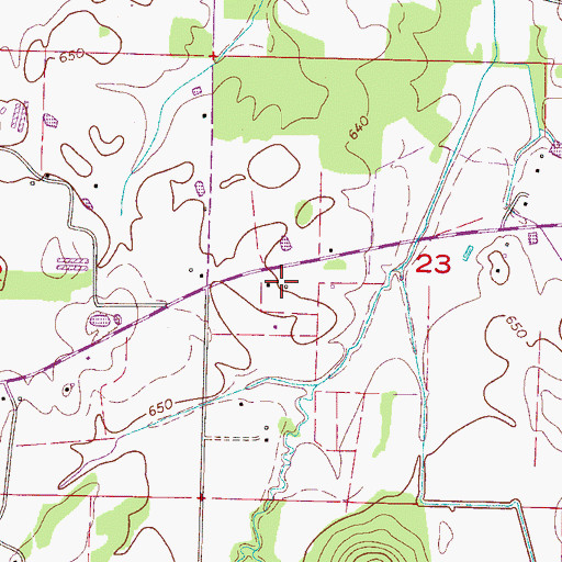 Topographic Map of Camp Spring (historical), AL