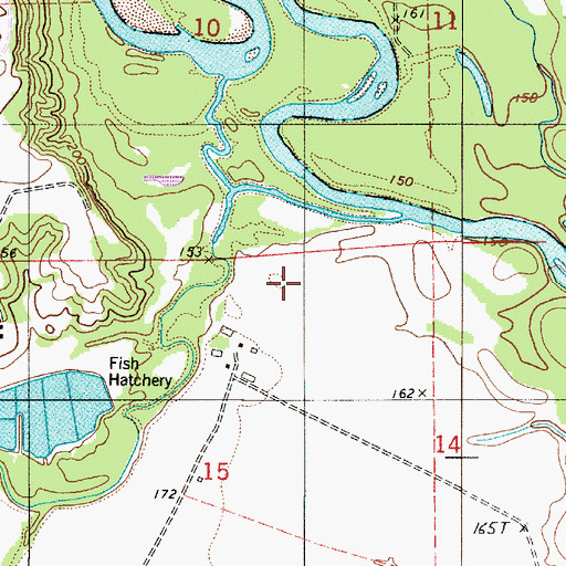 Topographic Map of Cahaba Old Town (historical), AL