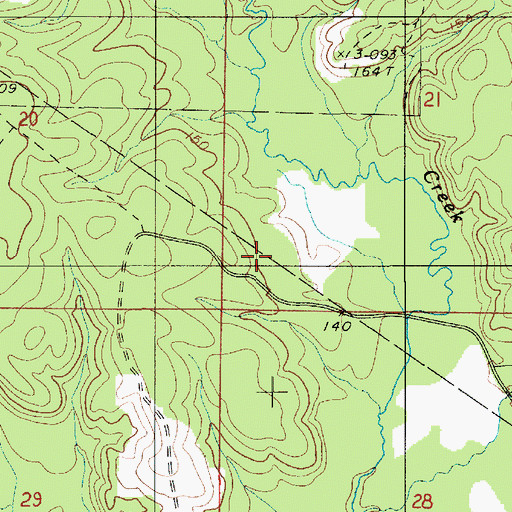Topographic Map of Sugar Creek Camp, LA