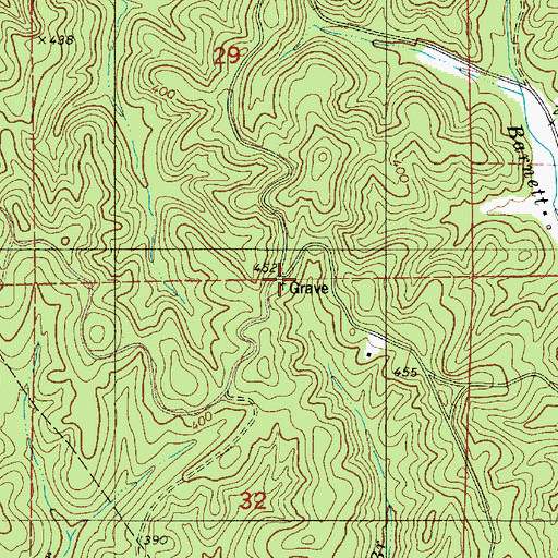 Topographic Map of Stewart Cemetery, AL