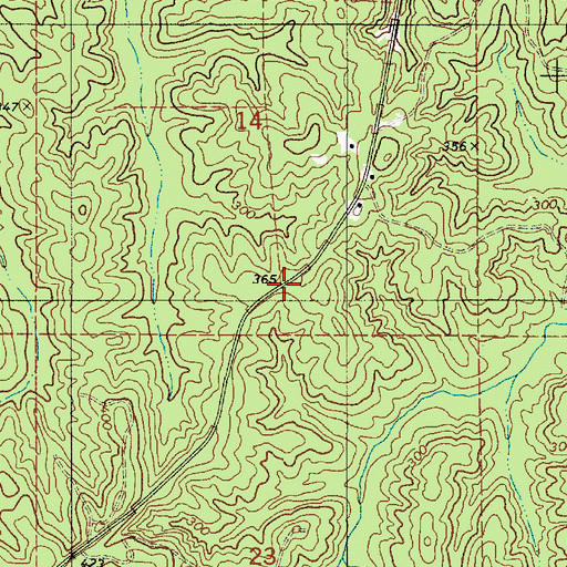 Topographic Map of Curbville School (historical), AL