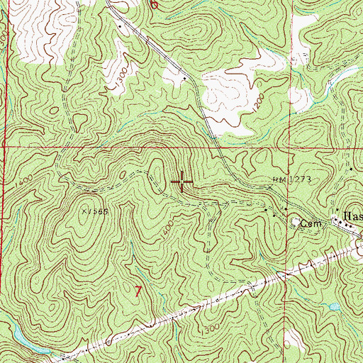Topographic Map of King Mine, AL