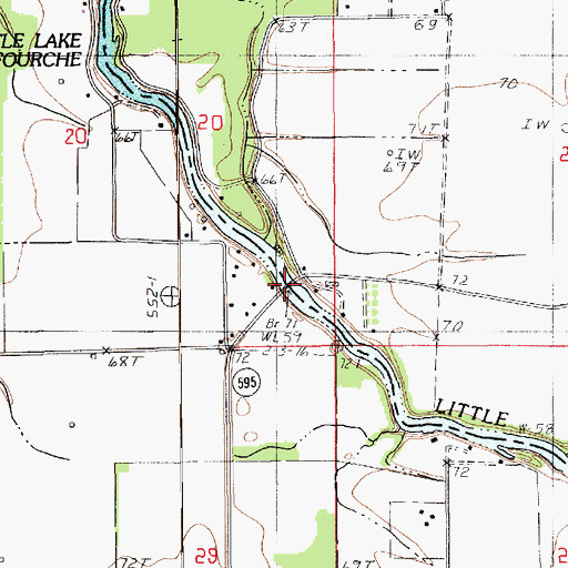 Topographic Map of Smith Bridge, LA