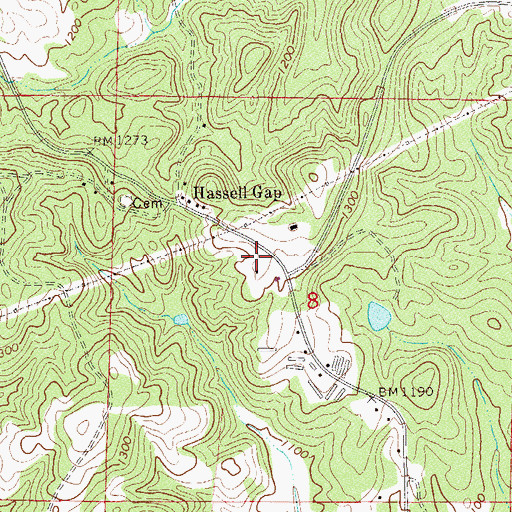 Topographic Map of Republic Mine, AL