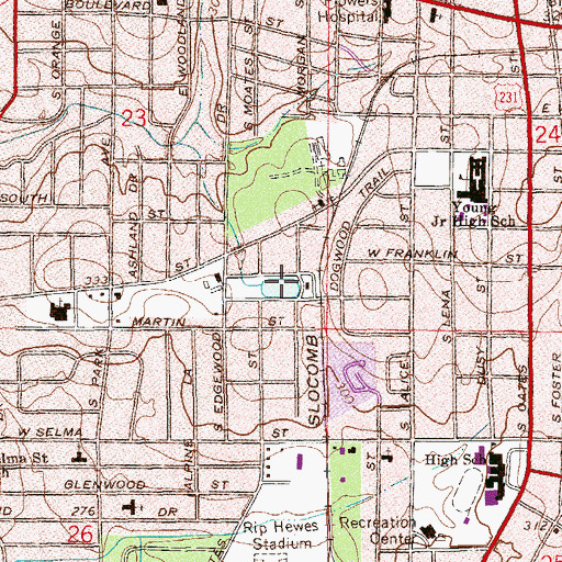 Topographic Map of Coleman Pond, AL