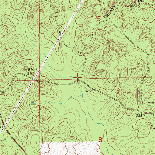 Topographic Map of McWer, AL
